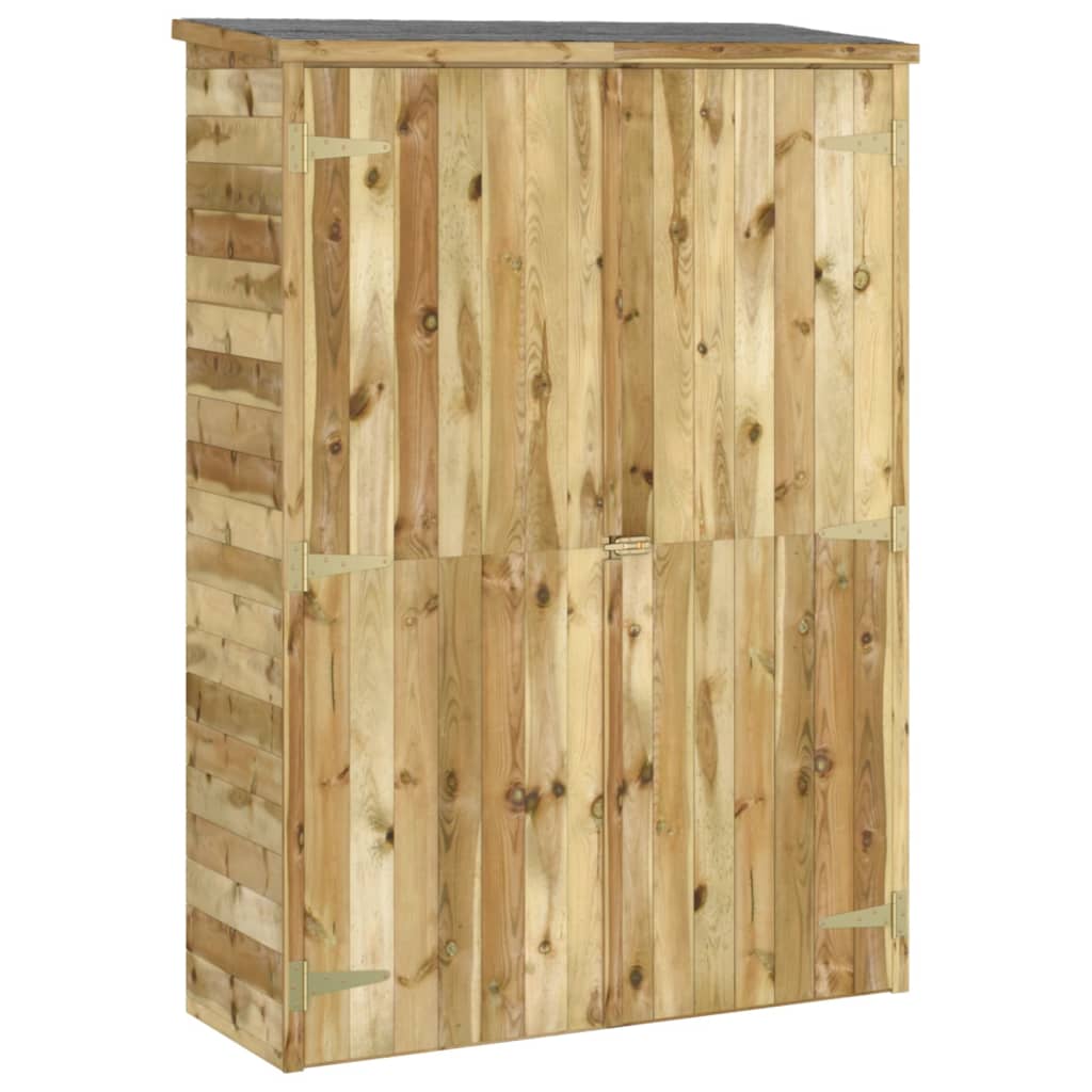Capanno Giardino Attrezzi 123x45x171cm Pino Massello Impregnato - homemem39