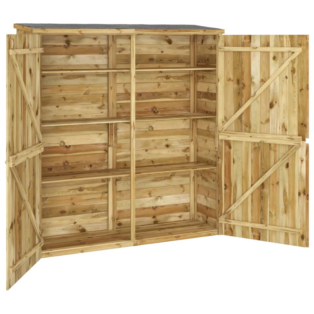 Rimessa Attrezzi Giardino 163x50x171 cm Massello di Pino - homemem39