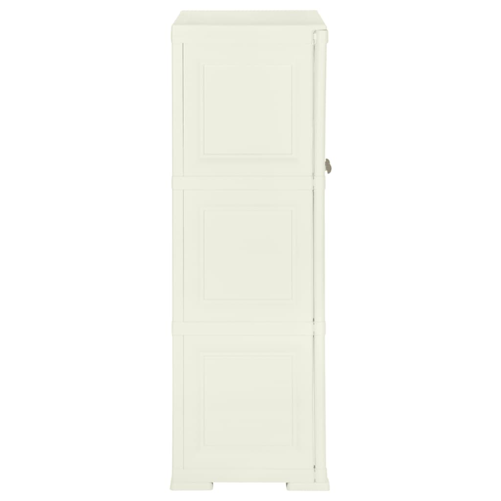 Armadietto in Plastica 79x43x125 cm Effetto Legno Vaniglia - homemem39