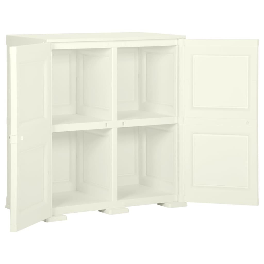 Armadietto in Plastica 79x43x85,5 cm Effetto Legno Vaniglia - homemem39