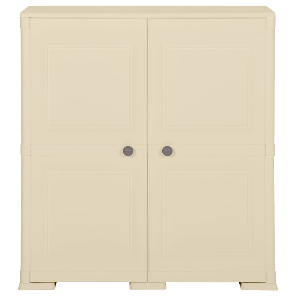 Armadietto in Plastica 79x43x85,5cm Effetto Legno Bianco Angora - homemem39