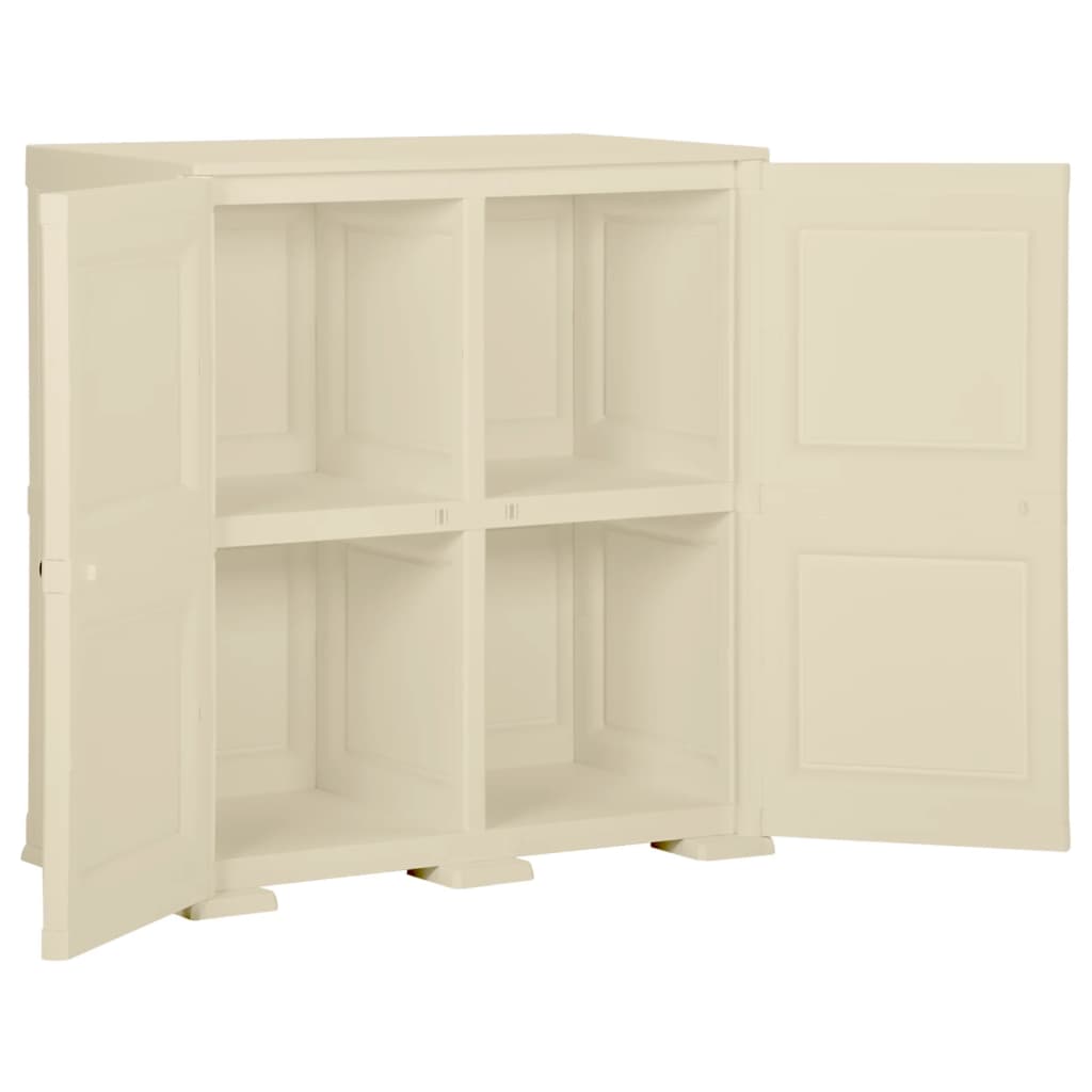 Armadietto in Plastica 79x43x85,5cm Effetto Legno Bianco Angora - homemem39