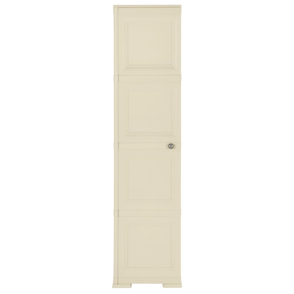 Armadietto in Plastica 40x43x164 cm Effetto Legno Bianco Angora - homemem39