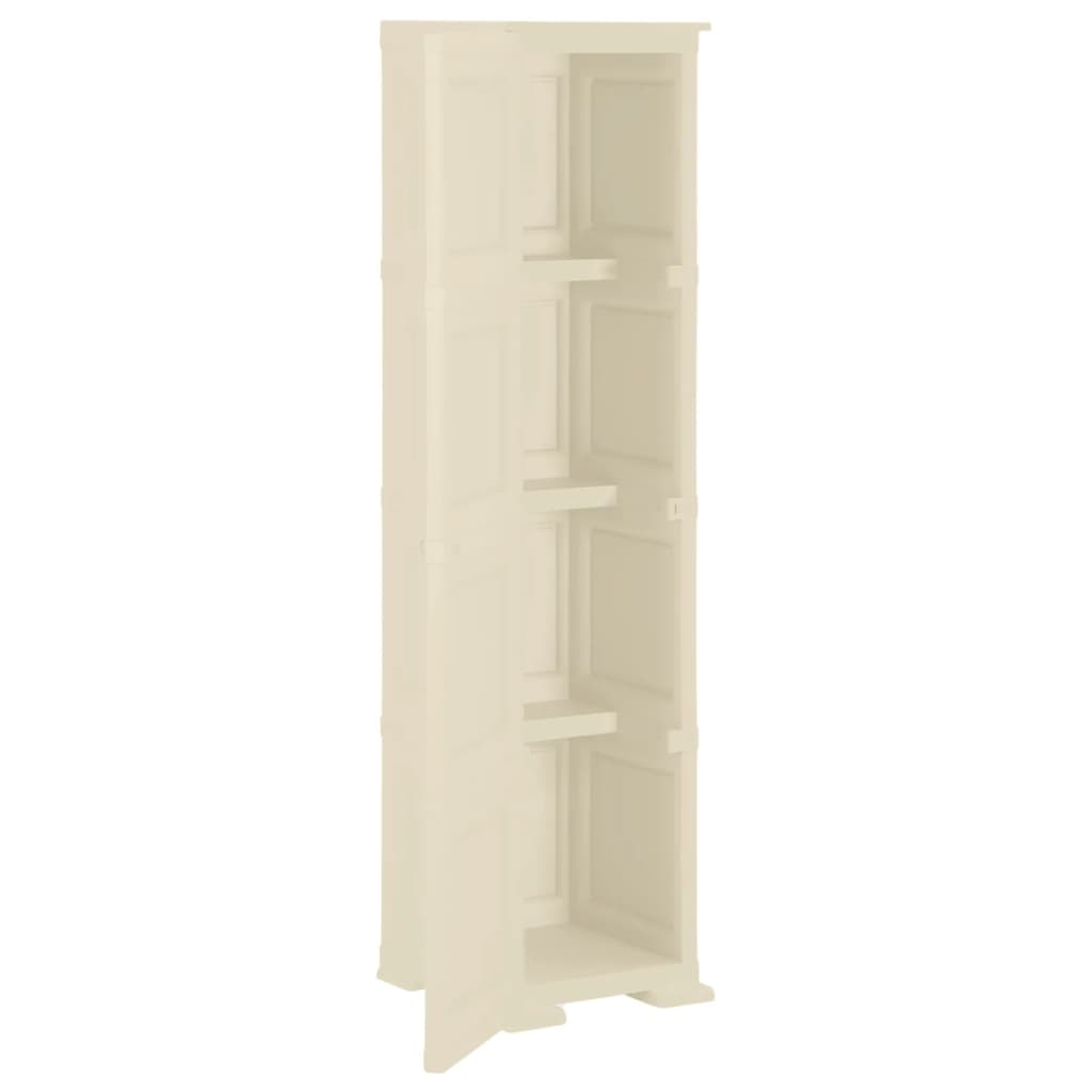 Armadietto in Plastica 40x43x164 cm Effetto Legno Bianco Angora - homemem39