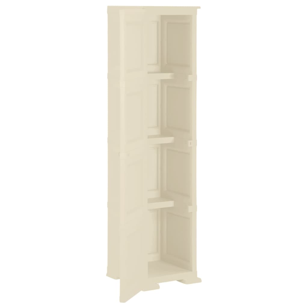 Armadietto in Plastica 40x43x164 cm Effetto Legno Bianco Angora - homemem39