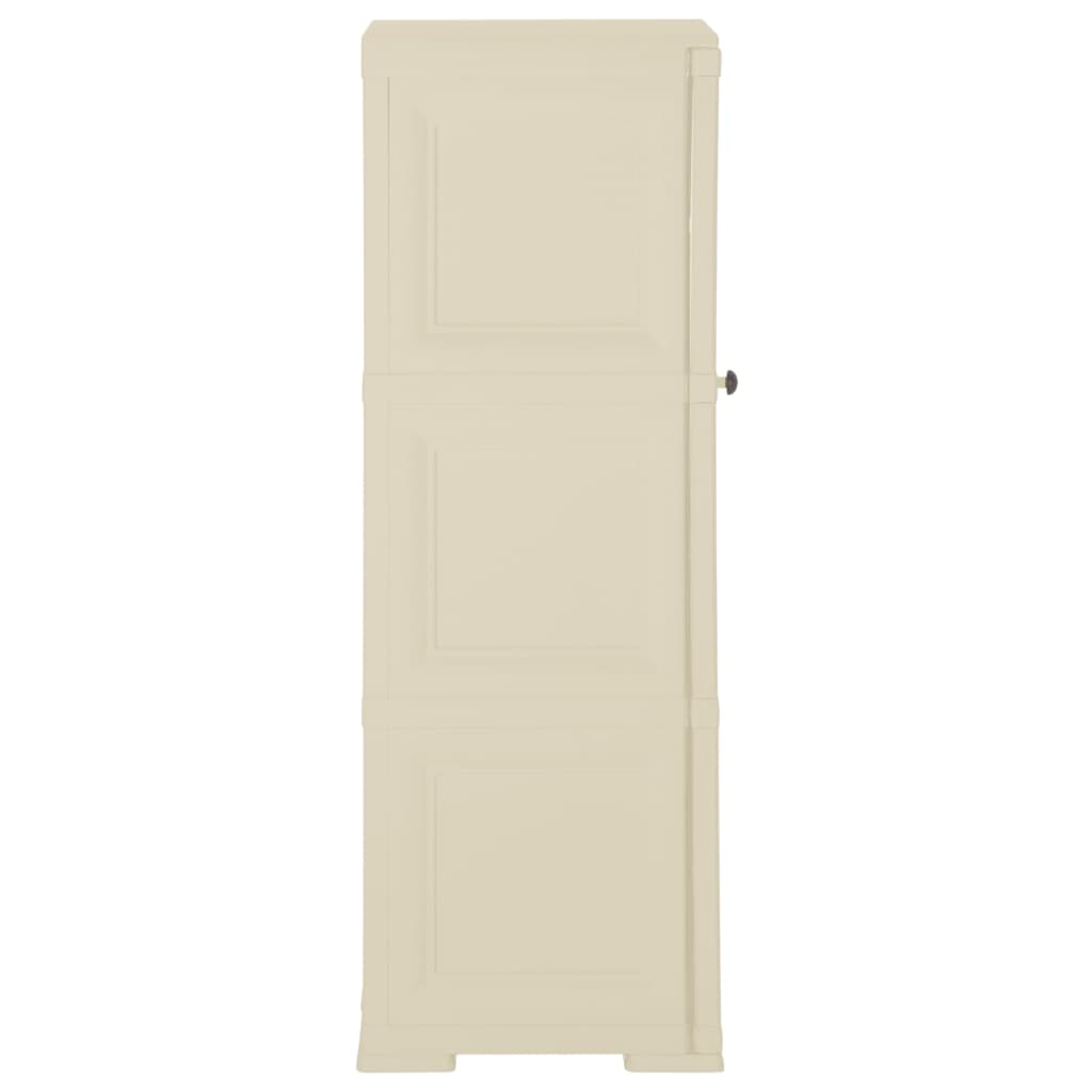 Armadietto in Plastica 40x43x125 cm Effetto Legno Bianco Angora - homemem39