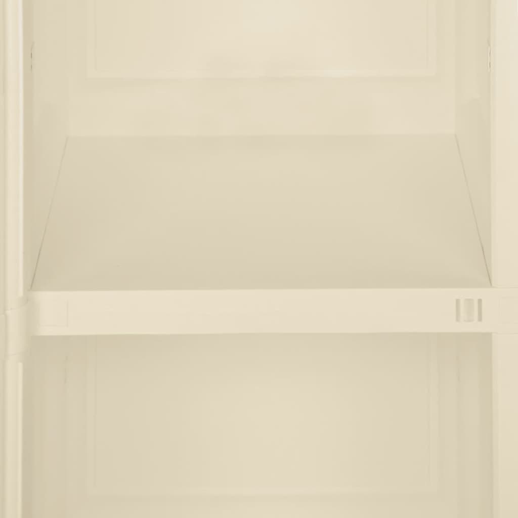 Armadietto in Plastica 40x43x85,5cm Effetto Legno Bianco Angora - homemem39