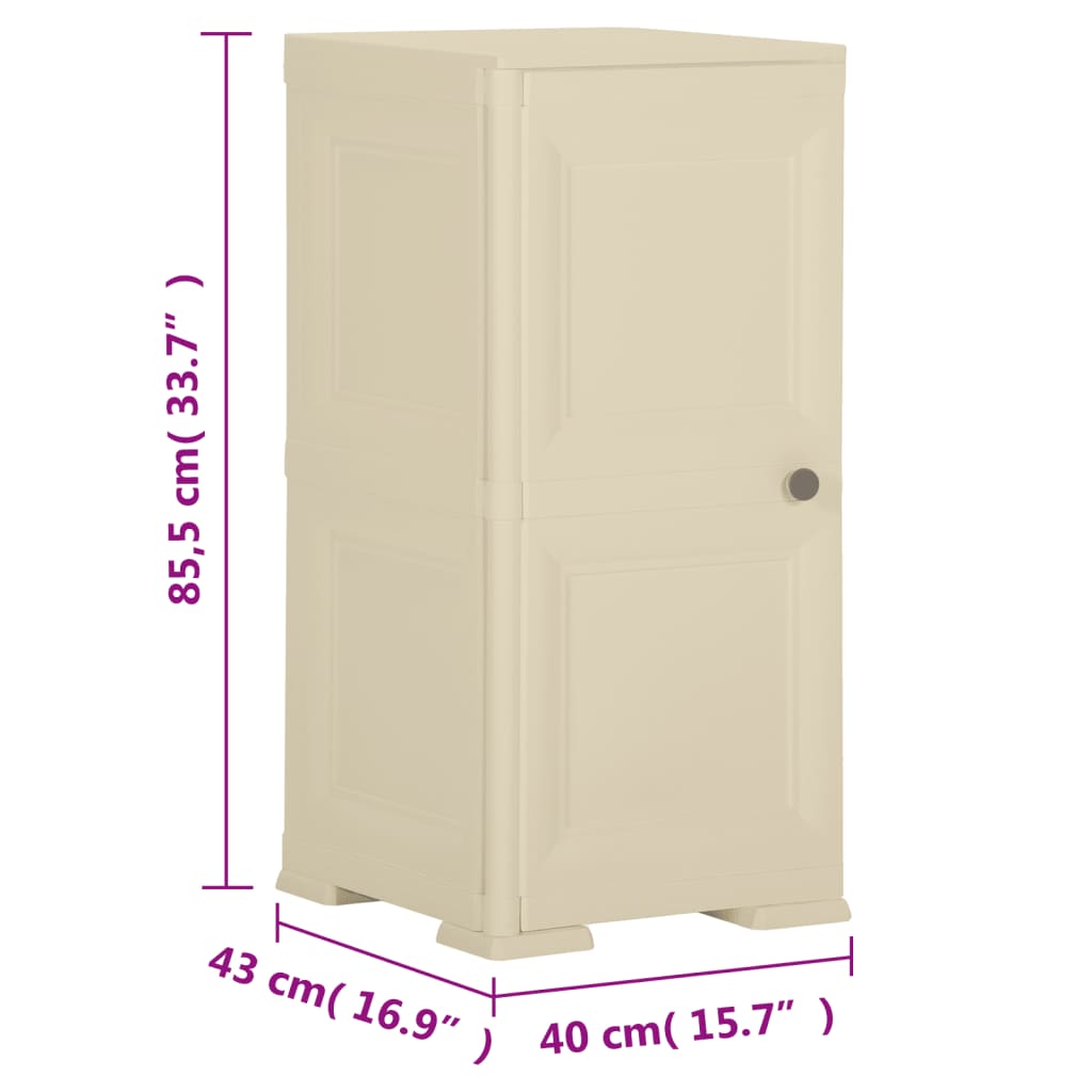 Armadietto in Plastica 40x43x85,5cm Effetto Legno Bianco Angora - homemem39