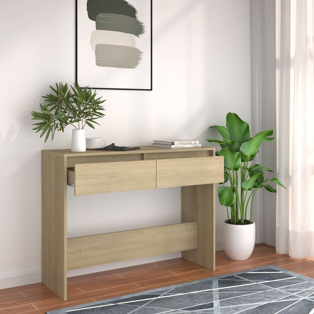 Tavolo Consolle Rovere Sonoma 100x35x76,5 cm in Truciolato - homemem39