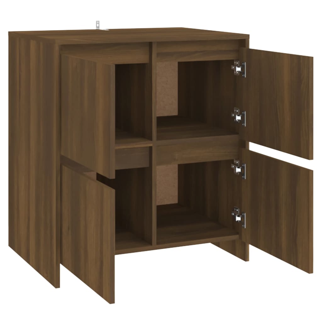 Credenza Rovere Marrone 70x41x75 cm in Truciolato - homemem39