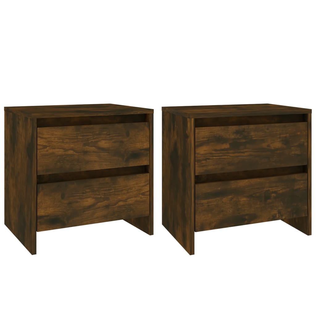 Comodini 2 pz Rovere Fumo 45x34,5x44,5 cm in Truciolato - homemem39