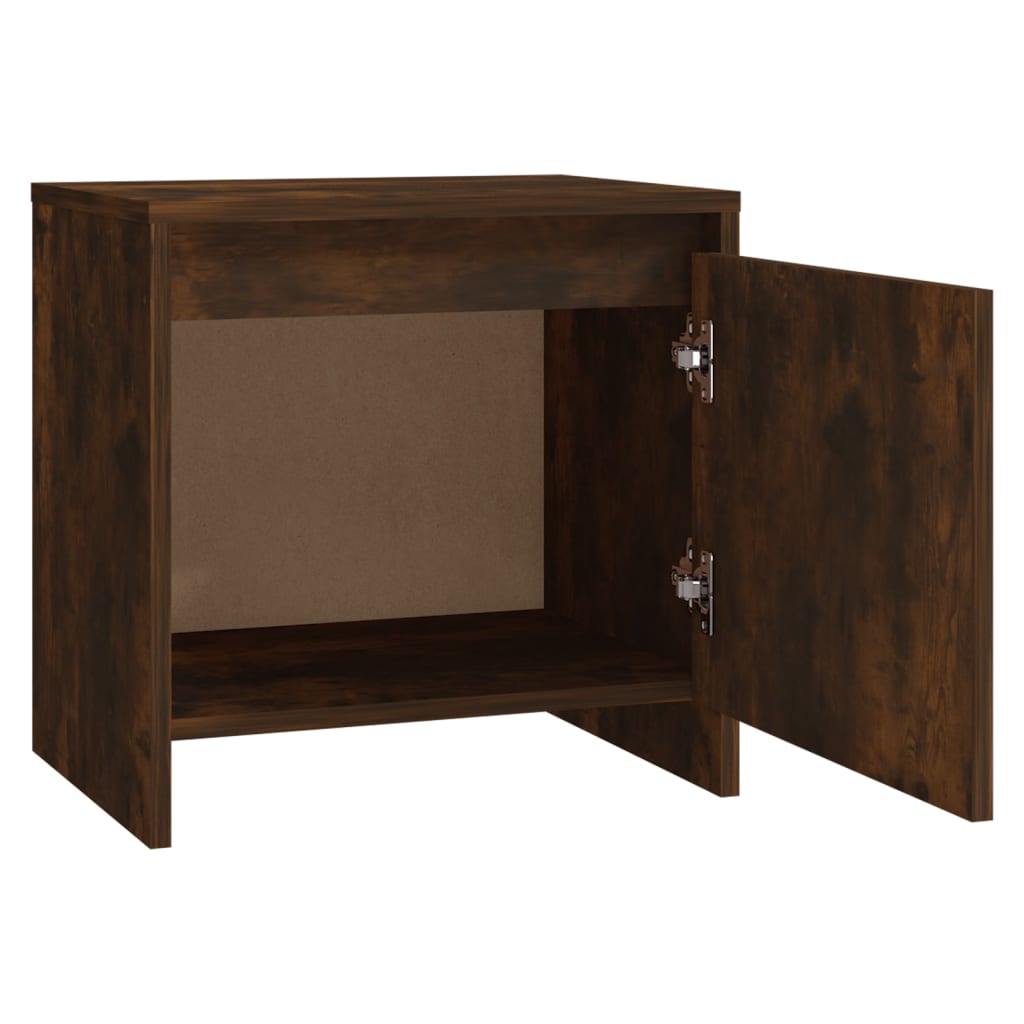 Bedside tables 2 pcs Smoked Oak 45x34x44.5 cm in chipboard