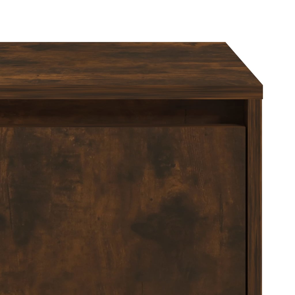 Bedside tables 2 pcs Smoked Oak 45x34x44.5 cm in chipboard