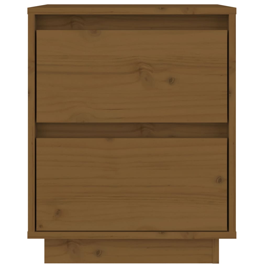 Comodini 2 pz Ambra 40x35x50 cm in Legno Massello di Pino
