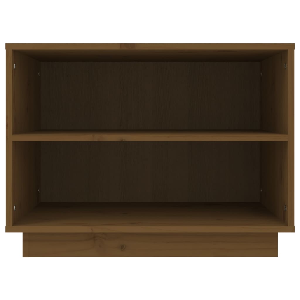 Scarpiera Marrone Ambra 60x34x45 cm in Legno Massello di Pino