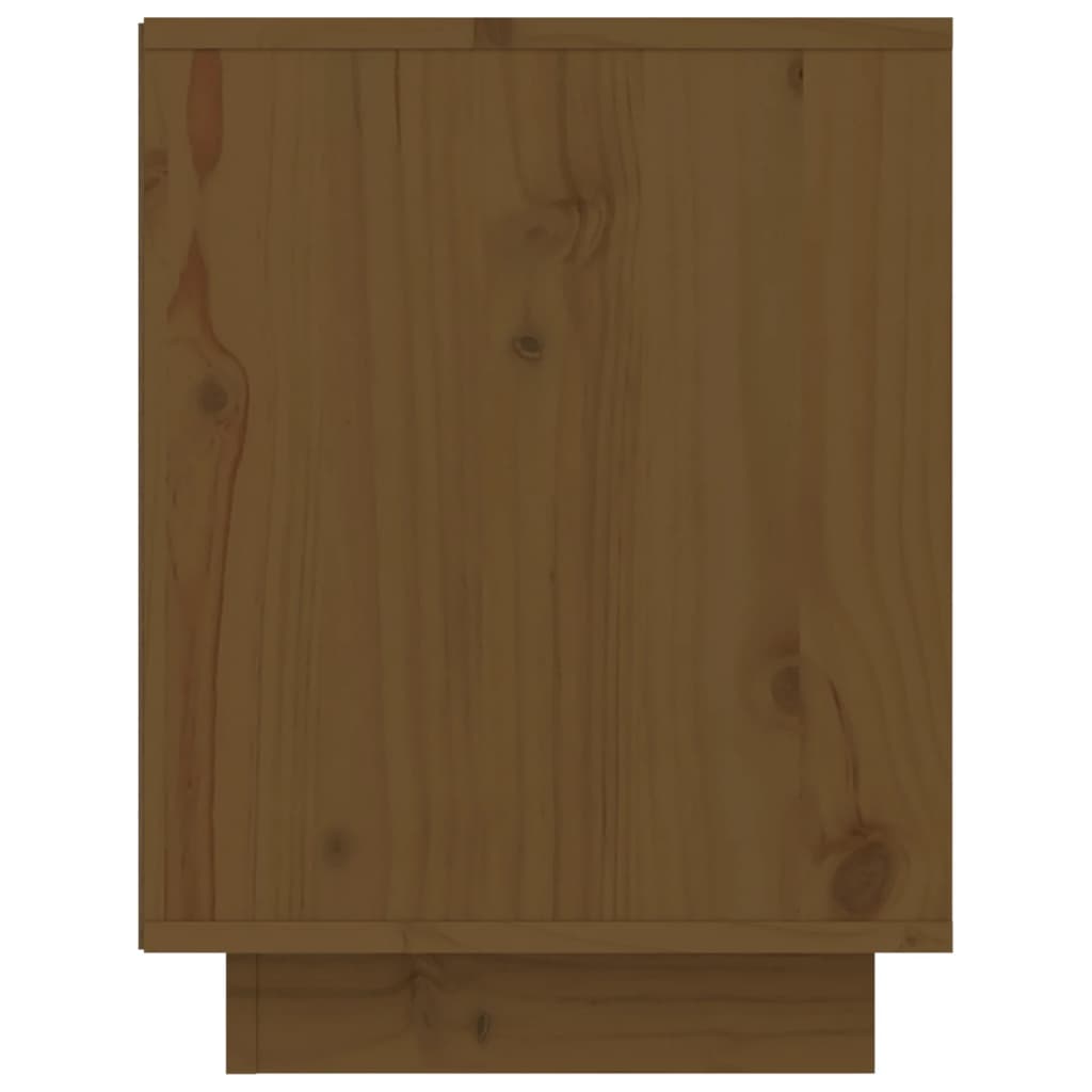 Scarpiera Marrone Ambra 60x34x45 cm in Legno Massello di Pino