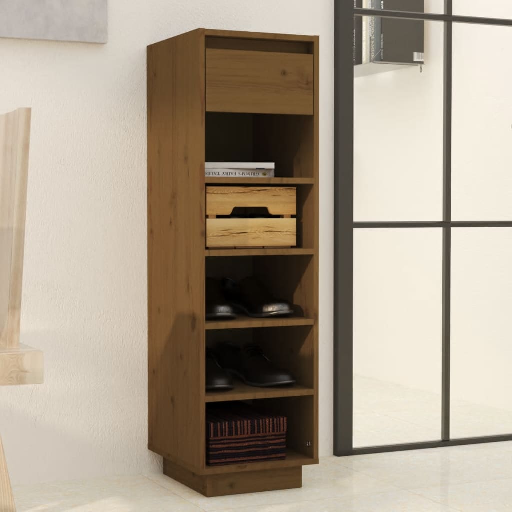 Scarpiera ambra 30x34x105 cm in Legno Massello di Pino - homemem39