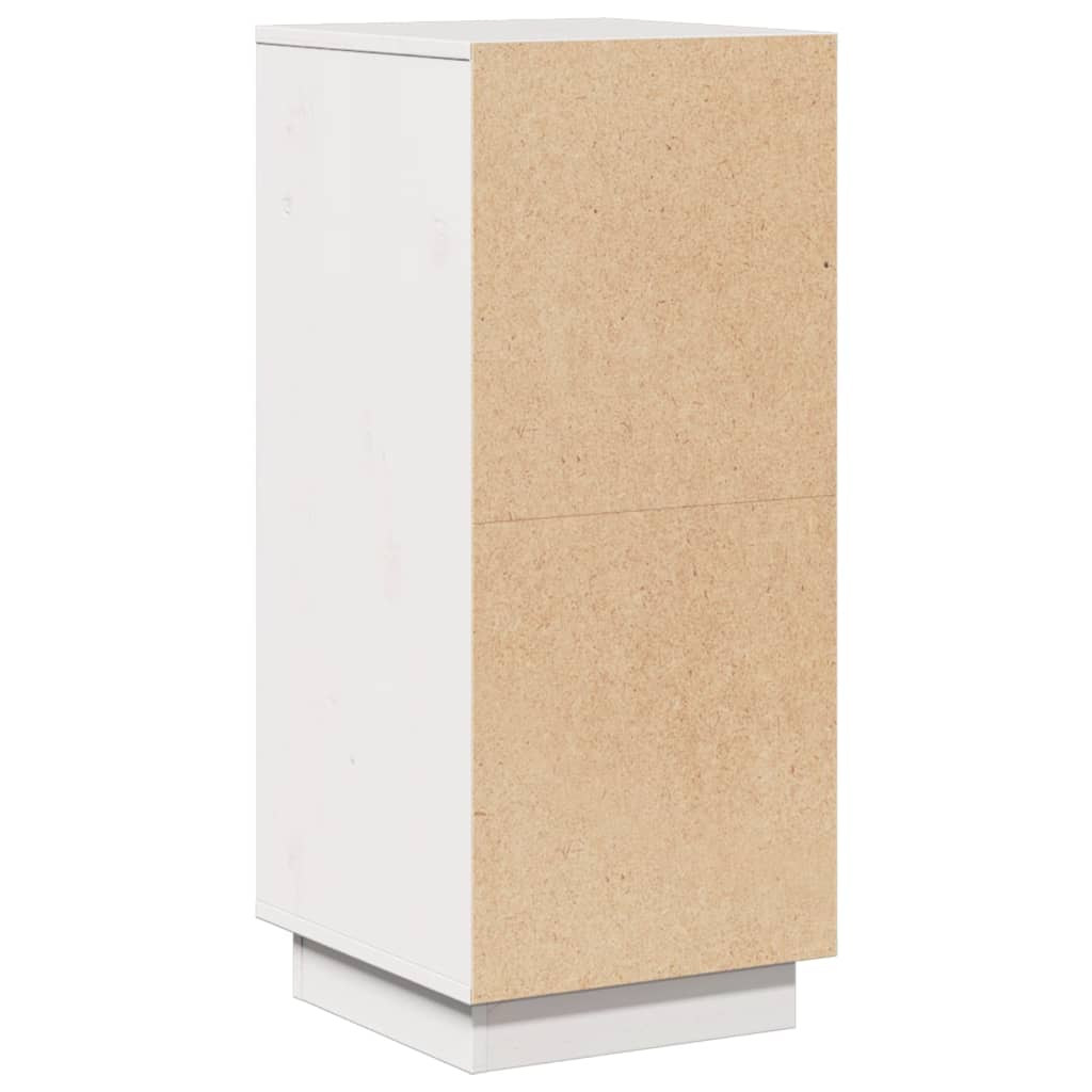 Credenza Bianca 31,5x34x75 cm in Legno Massello di Pino - homemem39