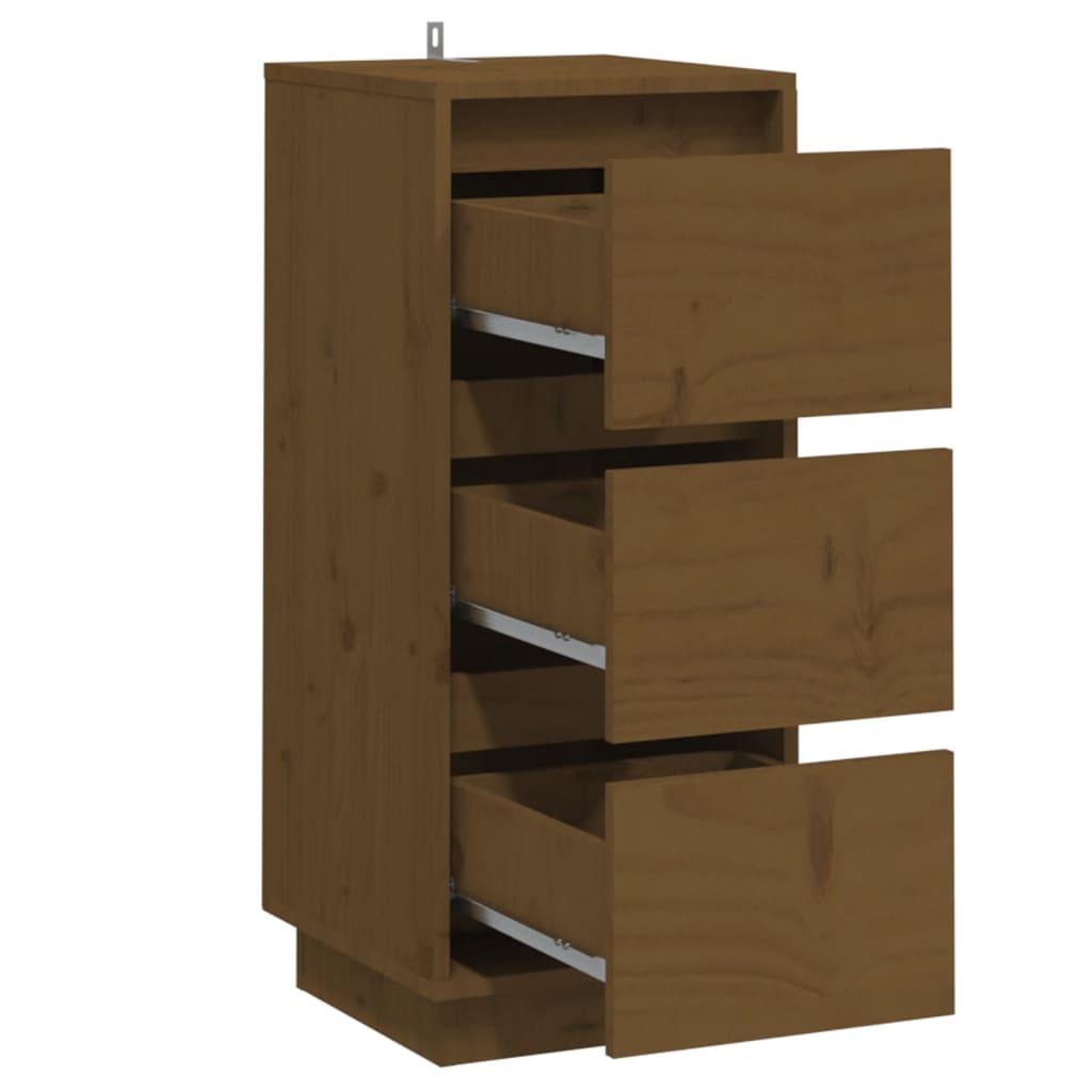 Credenze 2 pz Ambra 32x34x75 cm in Legno Massello di Pino - homemem39