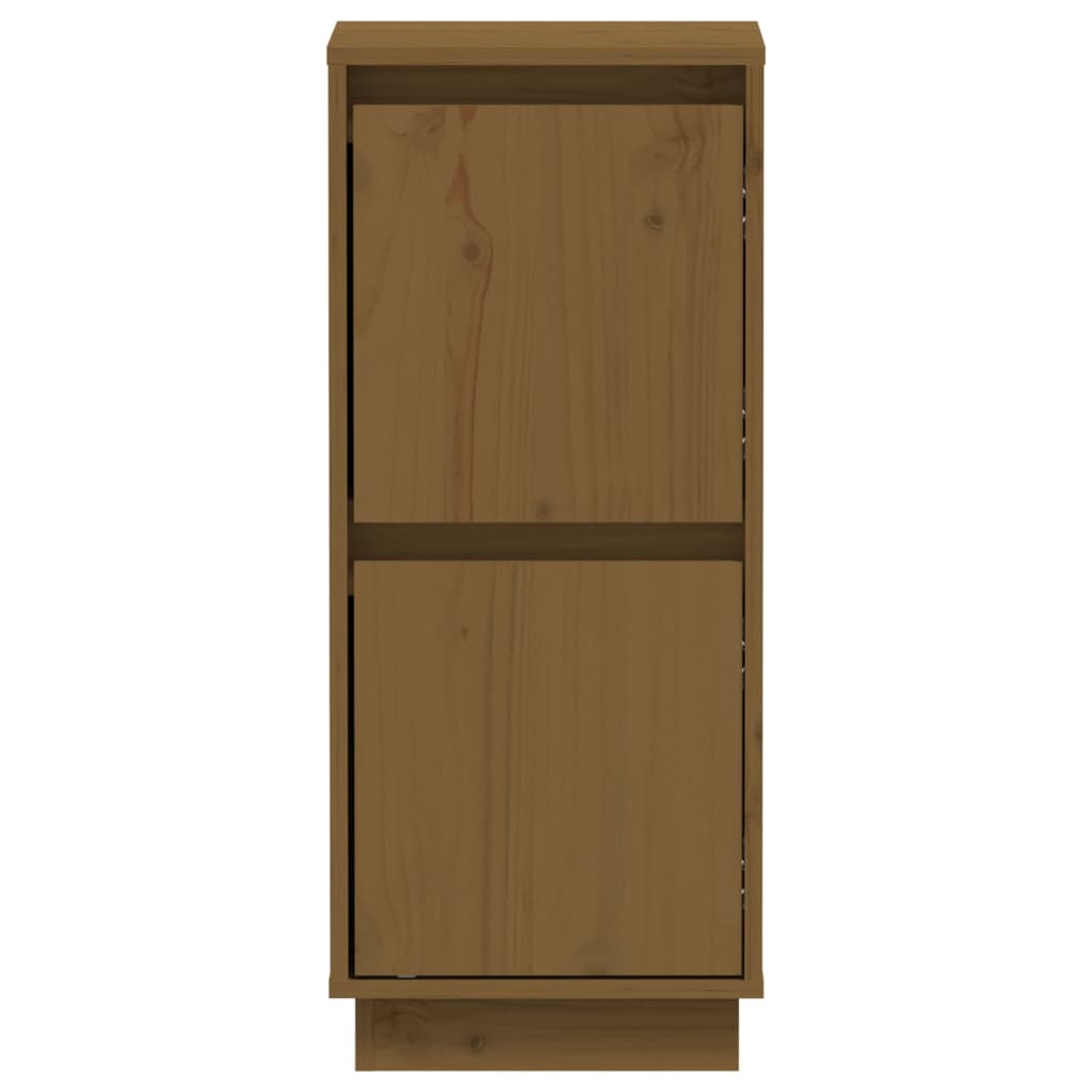 Credenza Marrone Ambra 31,5x34x75 cm in Legno Massello di Pino - homemem39