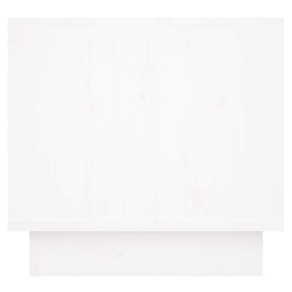Comodini 2 pz Bianchi 35x34x32 cm in Legno Massello di Pino - homemem39