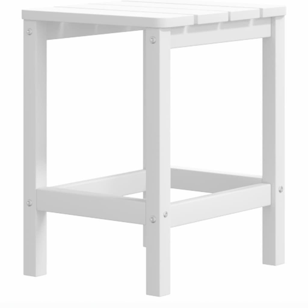 Sedie Giardino con Poggiapiedi e Tavolo Adirondack HDPE Bianco - homemem39