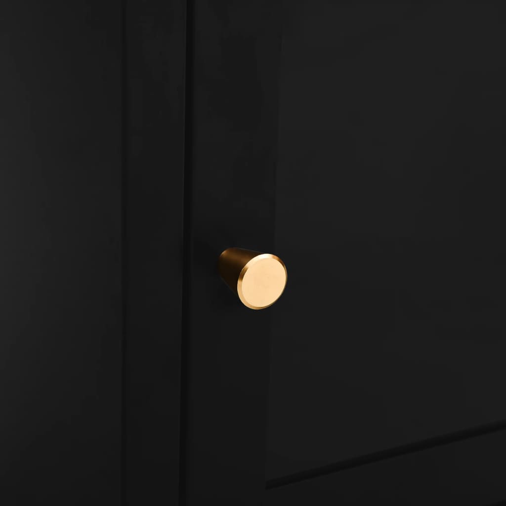 Comodini 2 pz Neri 40x30x54,5 cm Acciaio e Vetro | homemem39
