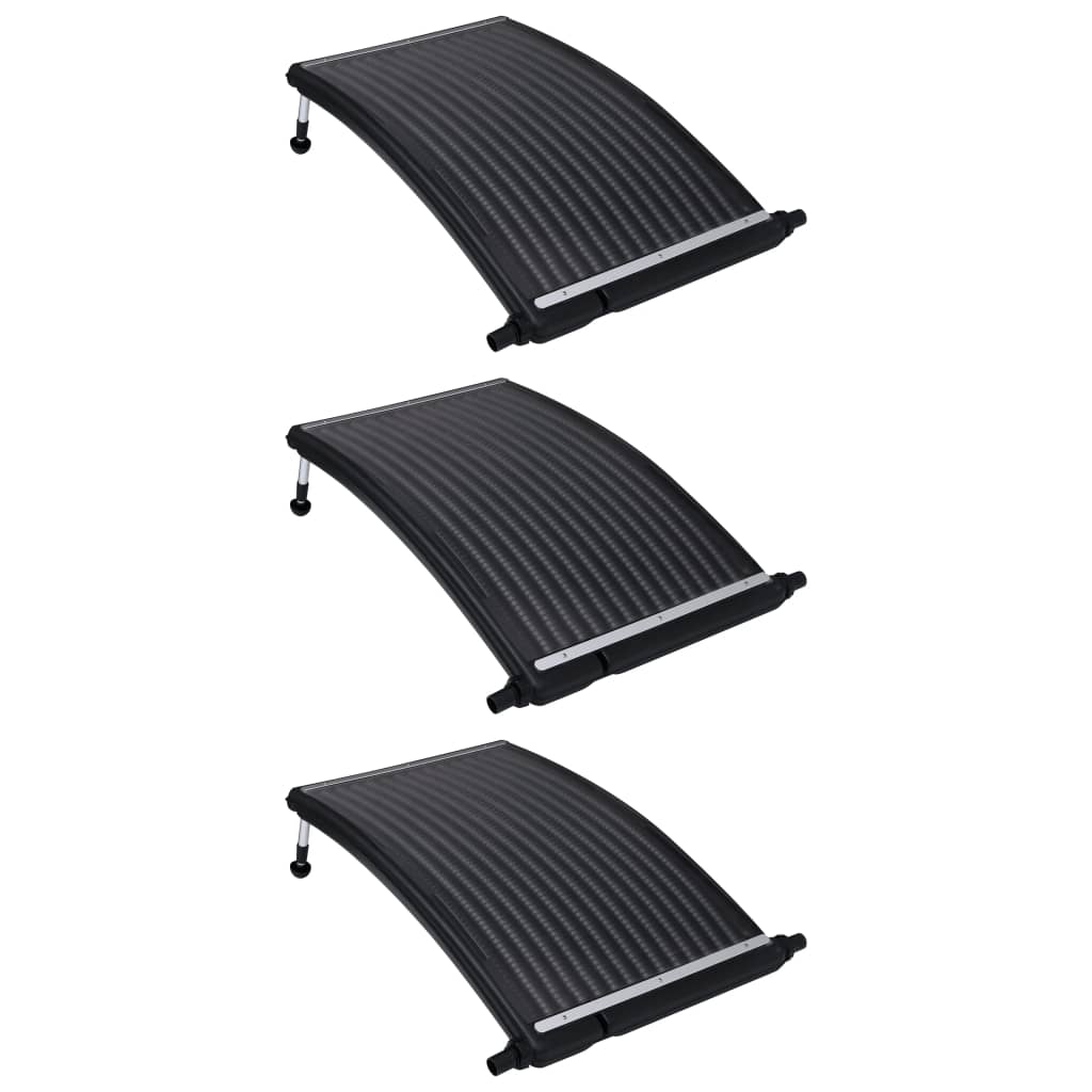 Pannelli Solari Termici Curvi per Piscina 3 pz 110x65 cm - homemem39