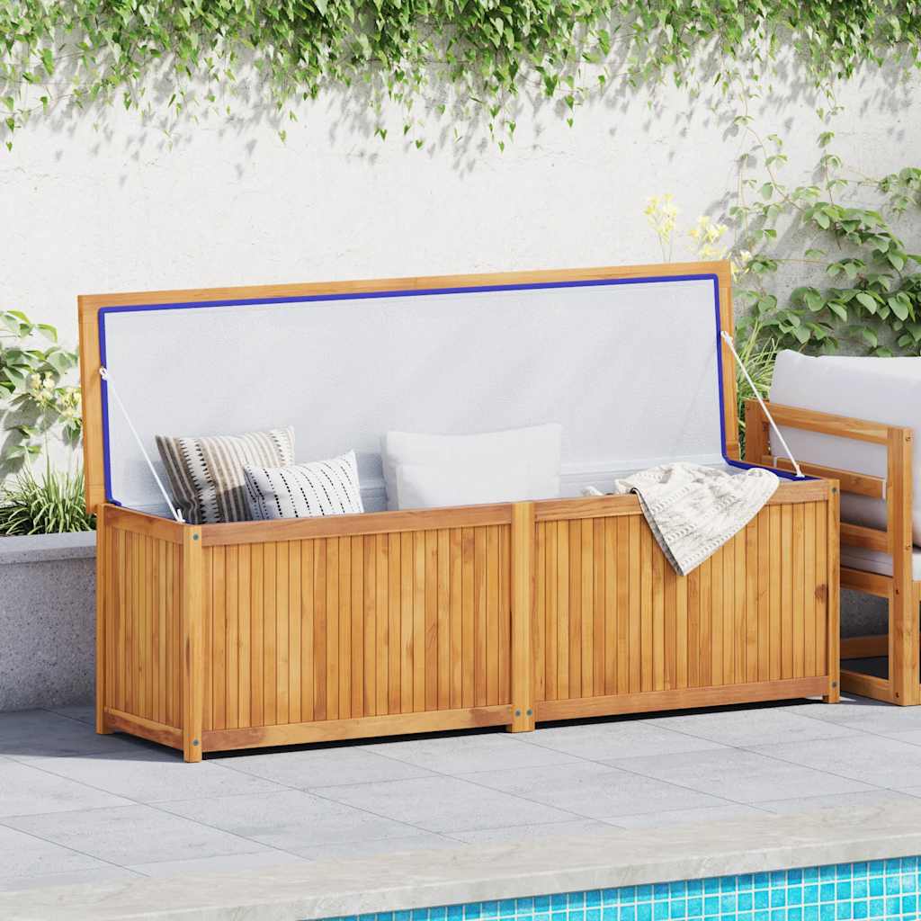 Cassa da Giardino 175x50x55 cm in Legno Massello di Teak - homemem39
