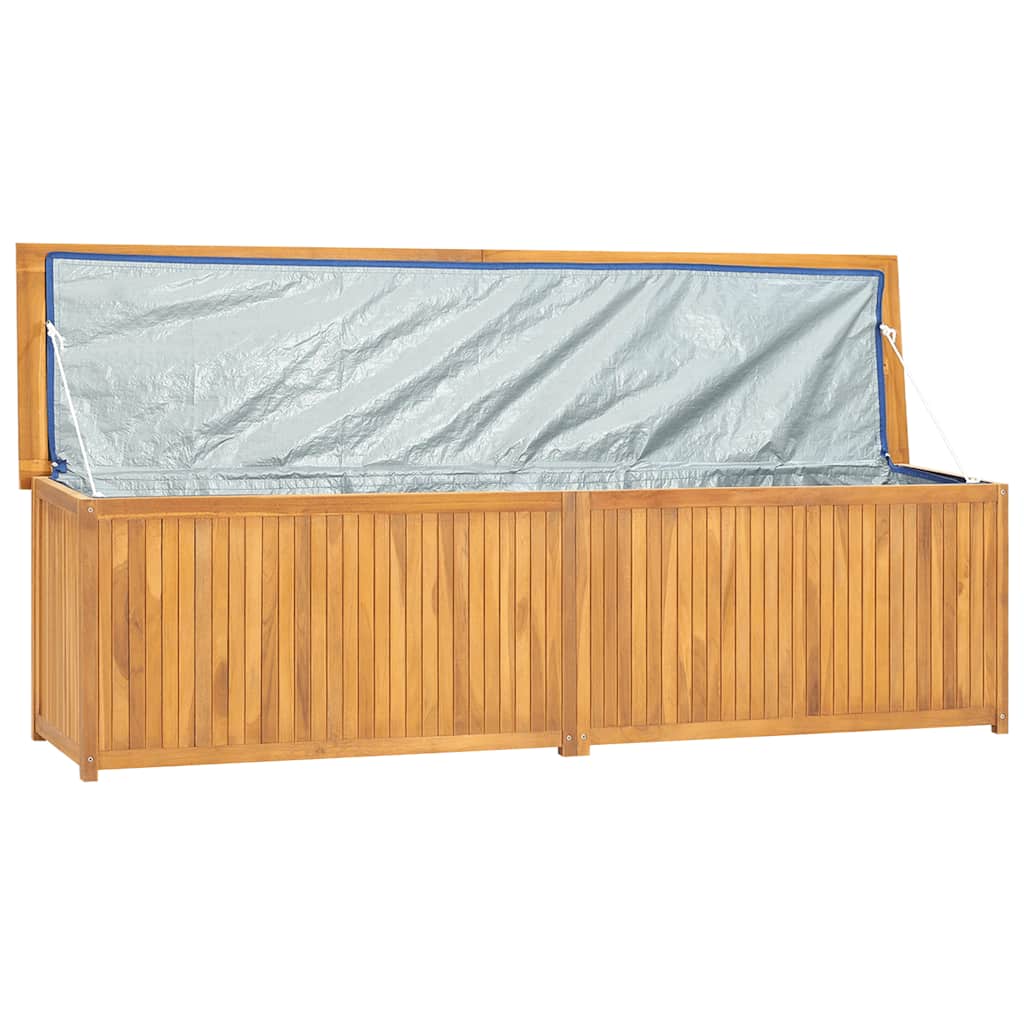 Cassa da Giardino 200x50x55 cm in Legno Massello di Teak - homemem39