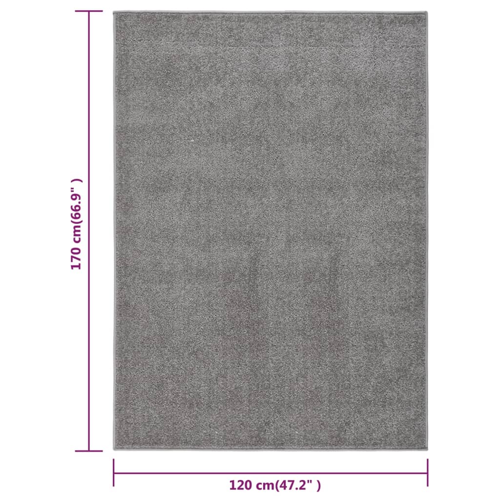 Tappeto a Pelo Corto 120x170 cm Grigio