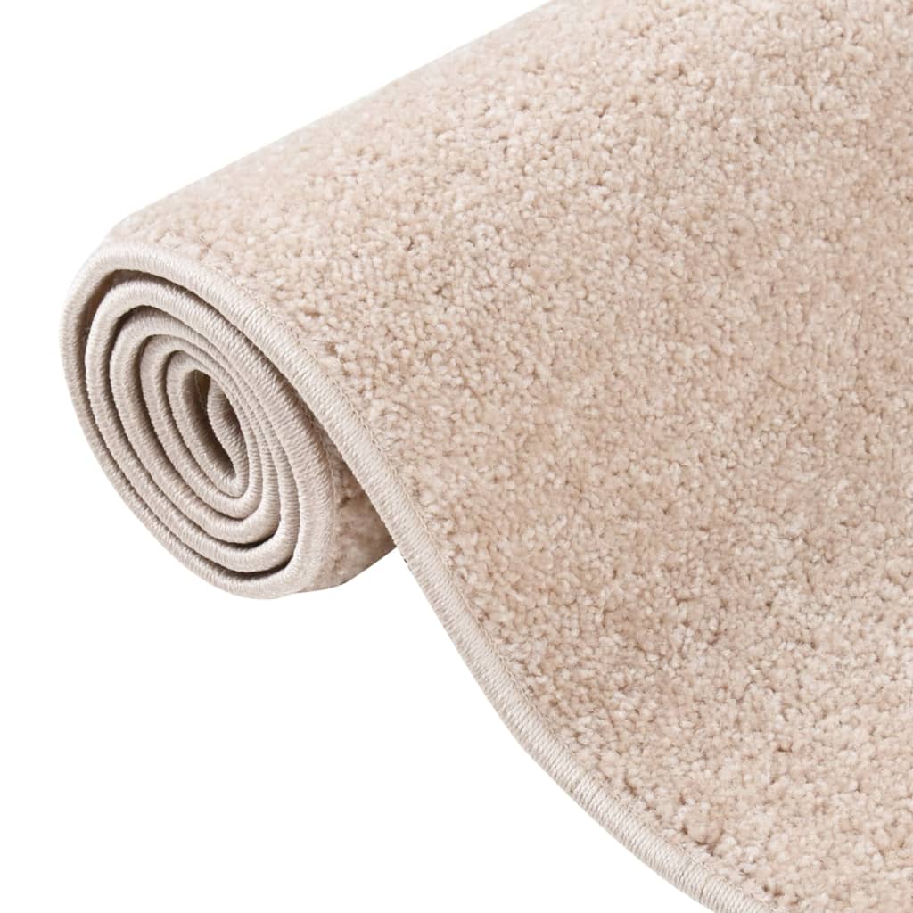 Tappeto a Pelo Corto 140x200 cm Beige Scuro - homemem39