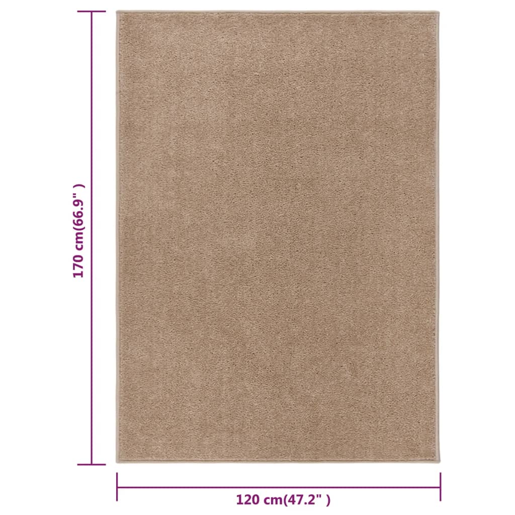 Tappeto a Pelo Corto 120x170 cm Marrone - homemem39