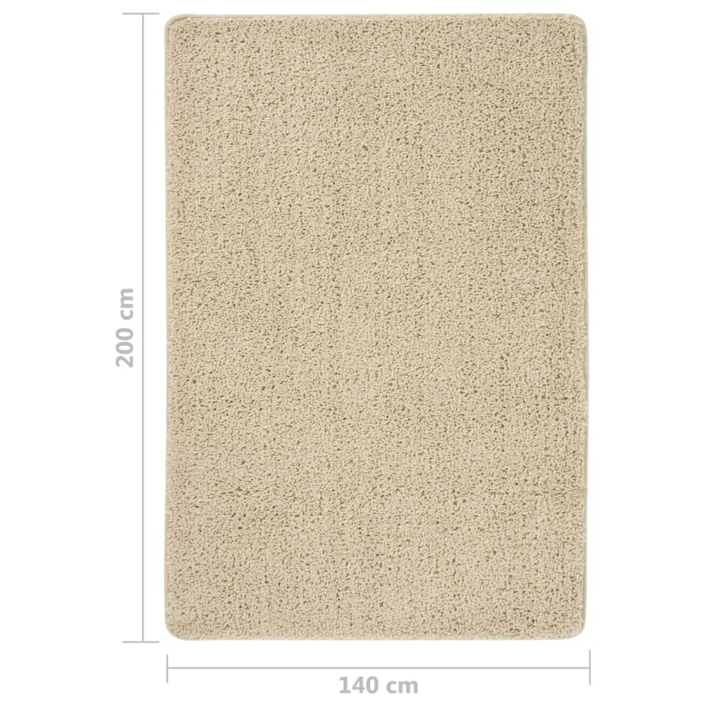 Tappeto Shaggy Crema 140x200 cm Antiscivolo - homemem39