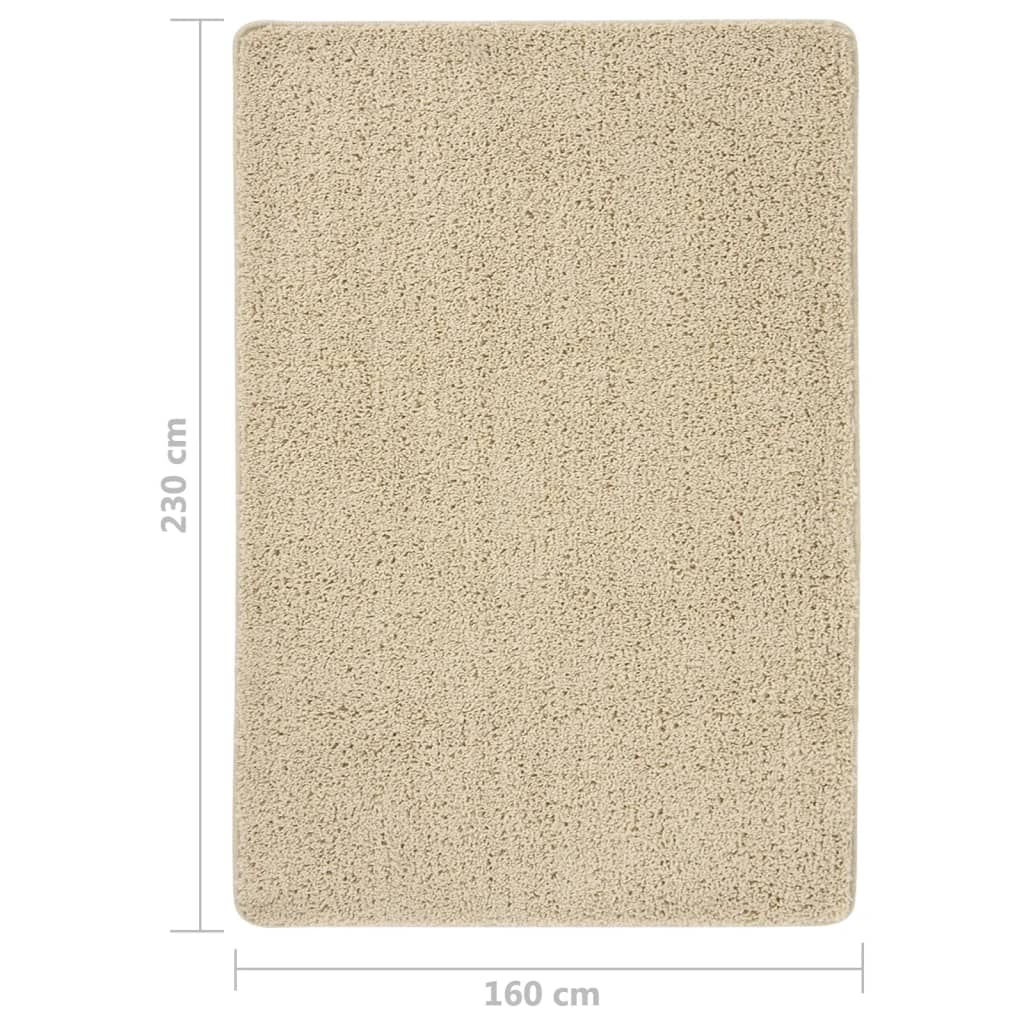 Tappeto Shaggy Crema 160x230 cm Antiscivolo