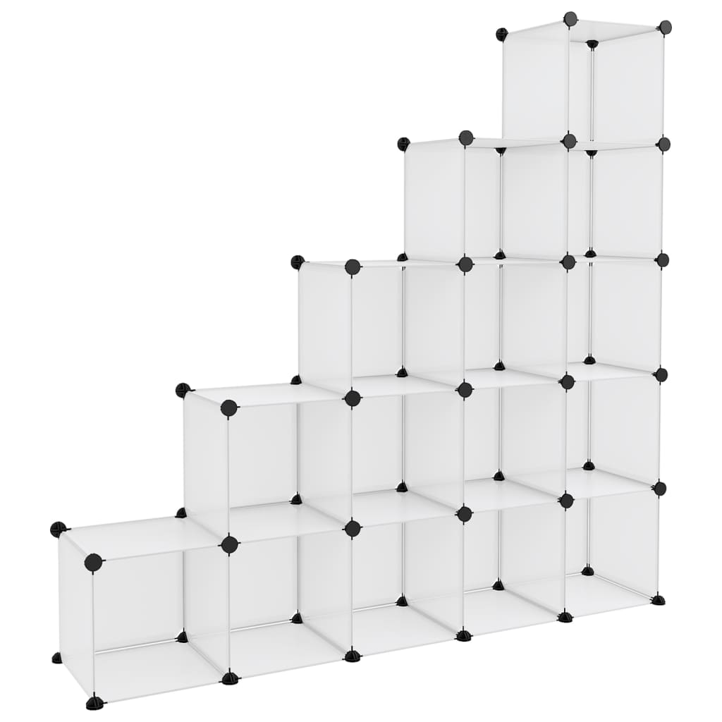 Organizzatore Portaoggetti con 15 Cubi Trasparenti in PP - homemem39