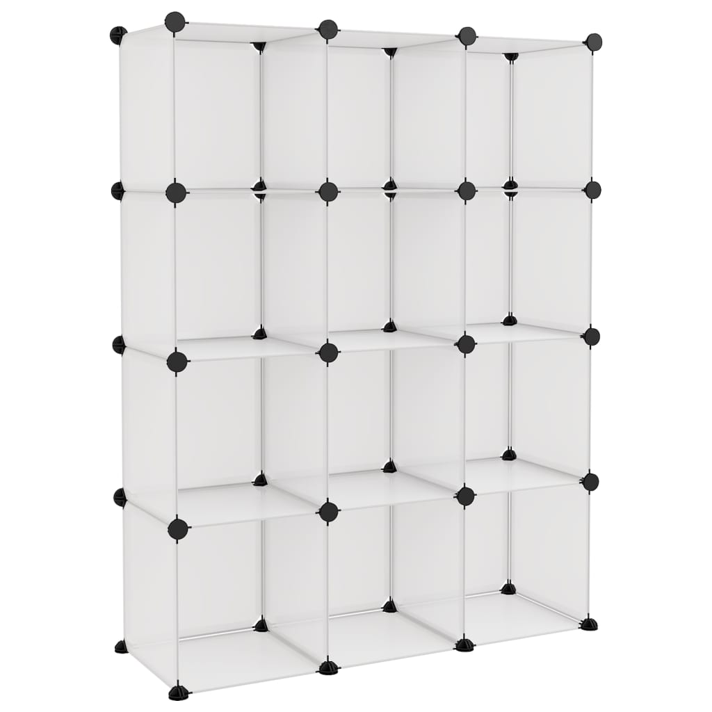 Organizzatore Portaoggetti con 12 Cubi Trasparenti in PP - homemem39