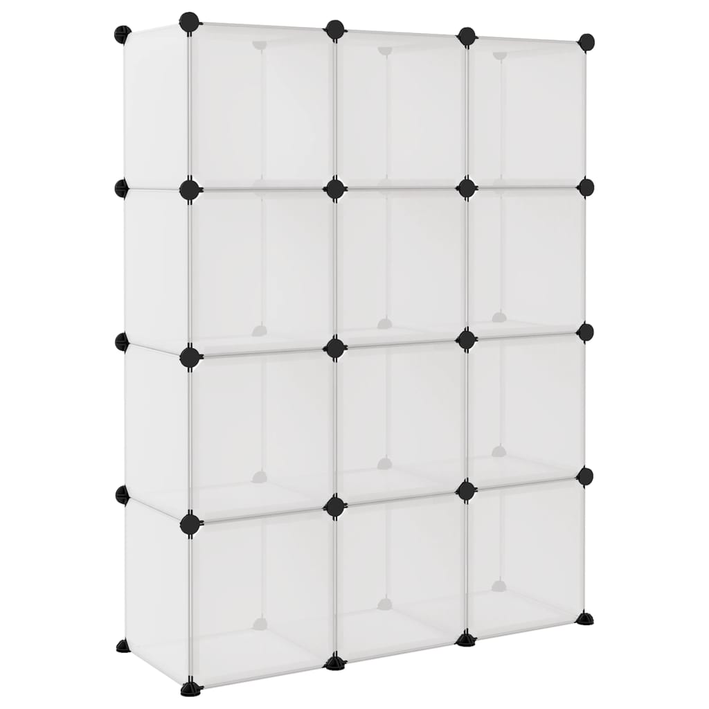 Organizzatore Portaoggetti con 12 Cubi Trasparenti in PP - homemem39