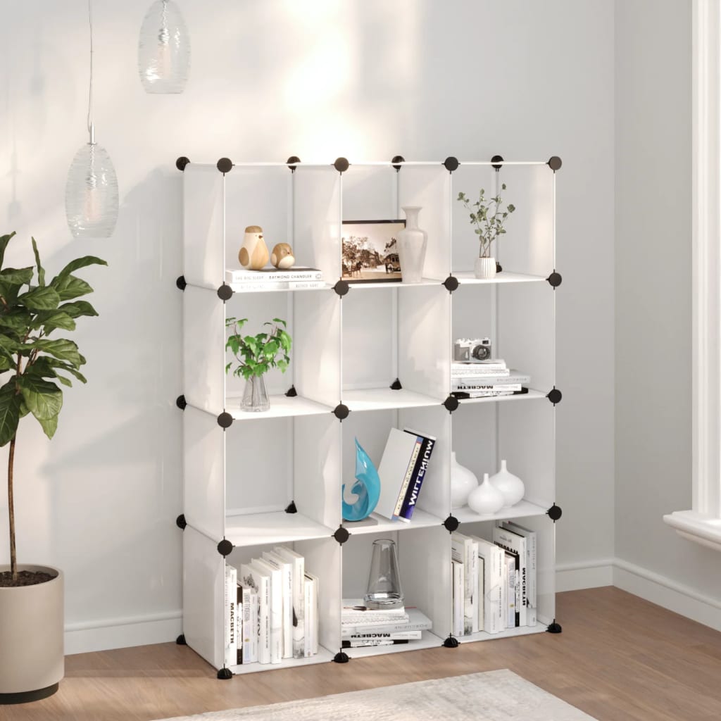 Organizzatore Portaoggetti con 12 Cubi Trasparenti in PP - homemem39