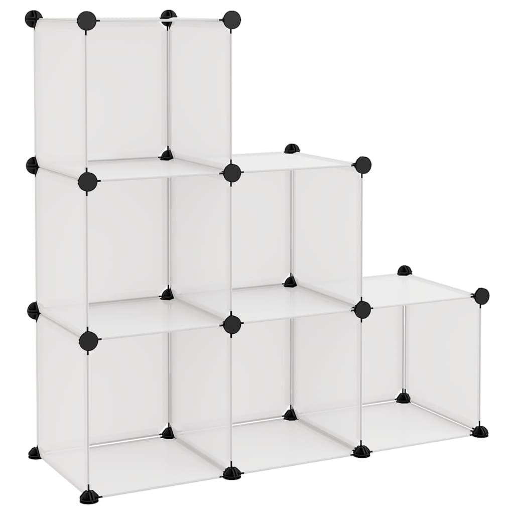Organizzatore Portaoggetti con 6 Cubi Trasparenti in PP - homemem39