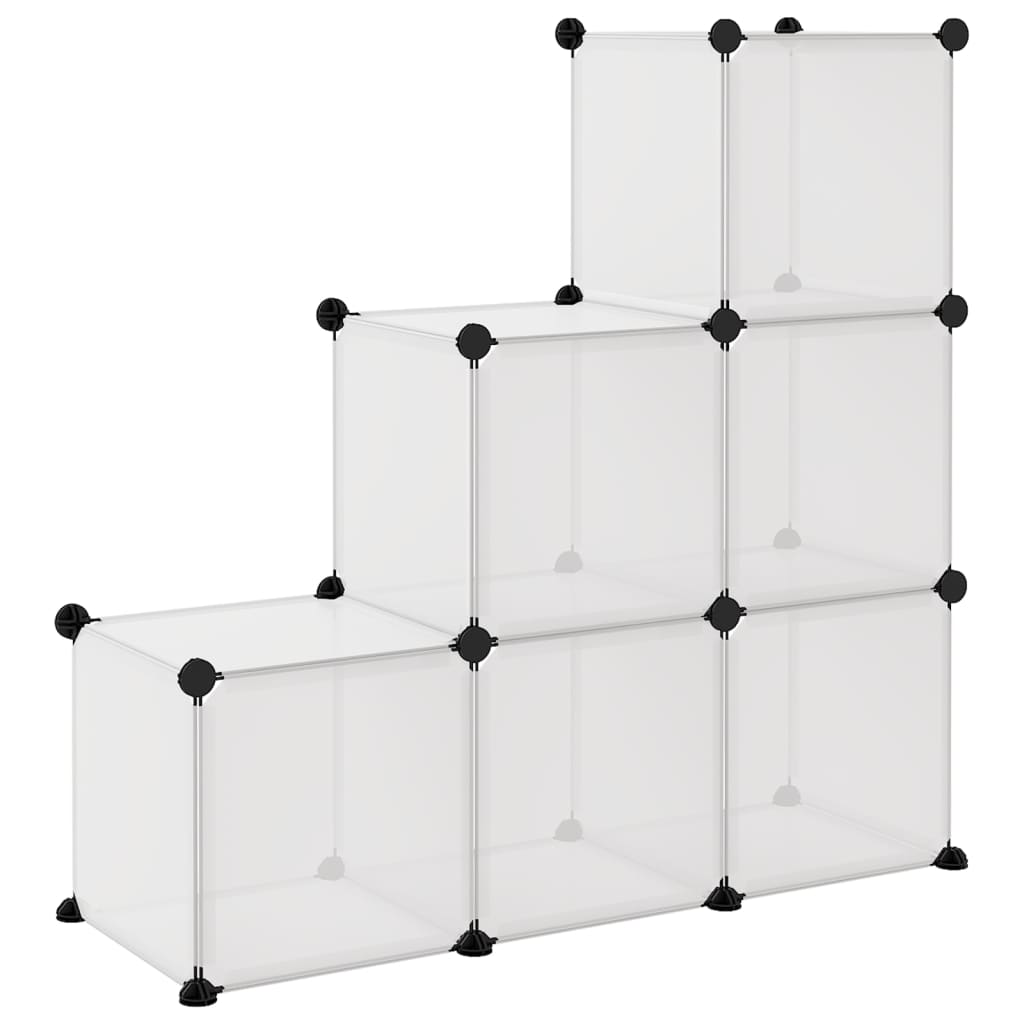 Organizzatore Portaoggetti con 6 Cubi Trasparenti in PP - homemem39