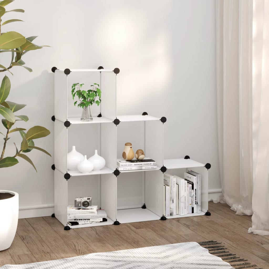 Organizzatore Portaoggetti con 6 Cubi Trasparenti in PP - homemem39