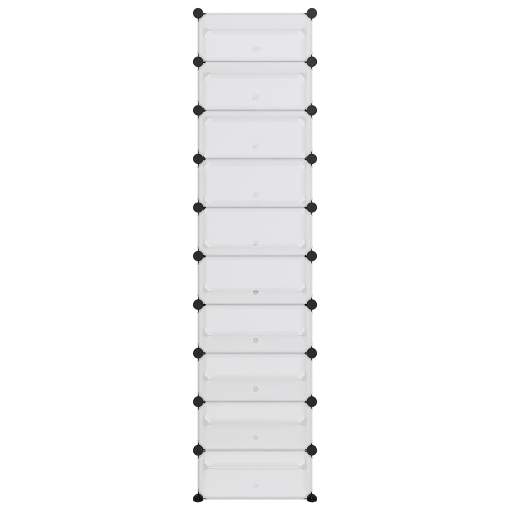 Scarpiera Trasparente 44x32x174 cm in PP - homemem39