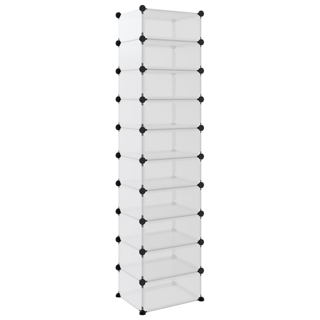 Scarpiera Trasparente 44x32x174 cm in PP - homemem39
