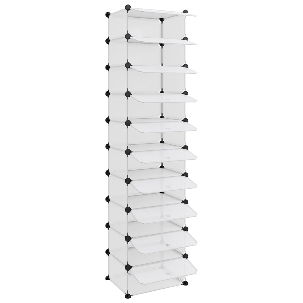 Scarpiera Trasparente 44x32x174 cm in PP - homemem39