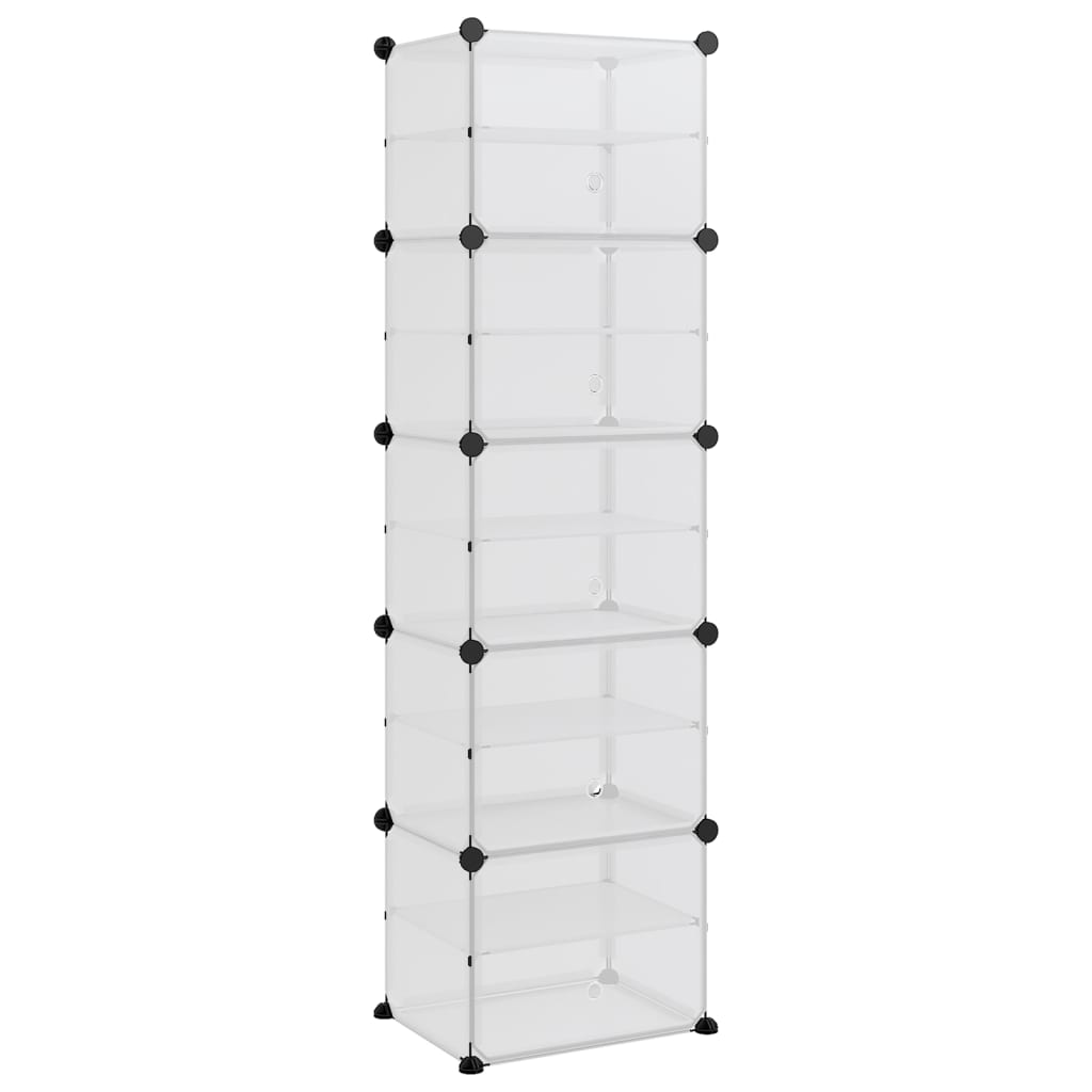 Scarpiera Trasparente 44x31,5x153,5 cm in PP - homemem39