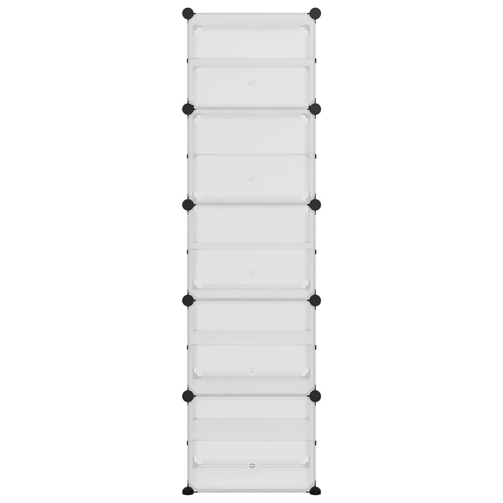 Scarpiera Trasparente 44x31,5x153,5 cm in PP - homemem39