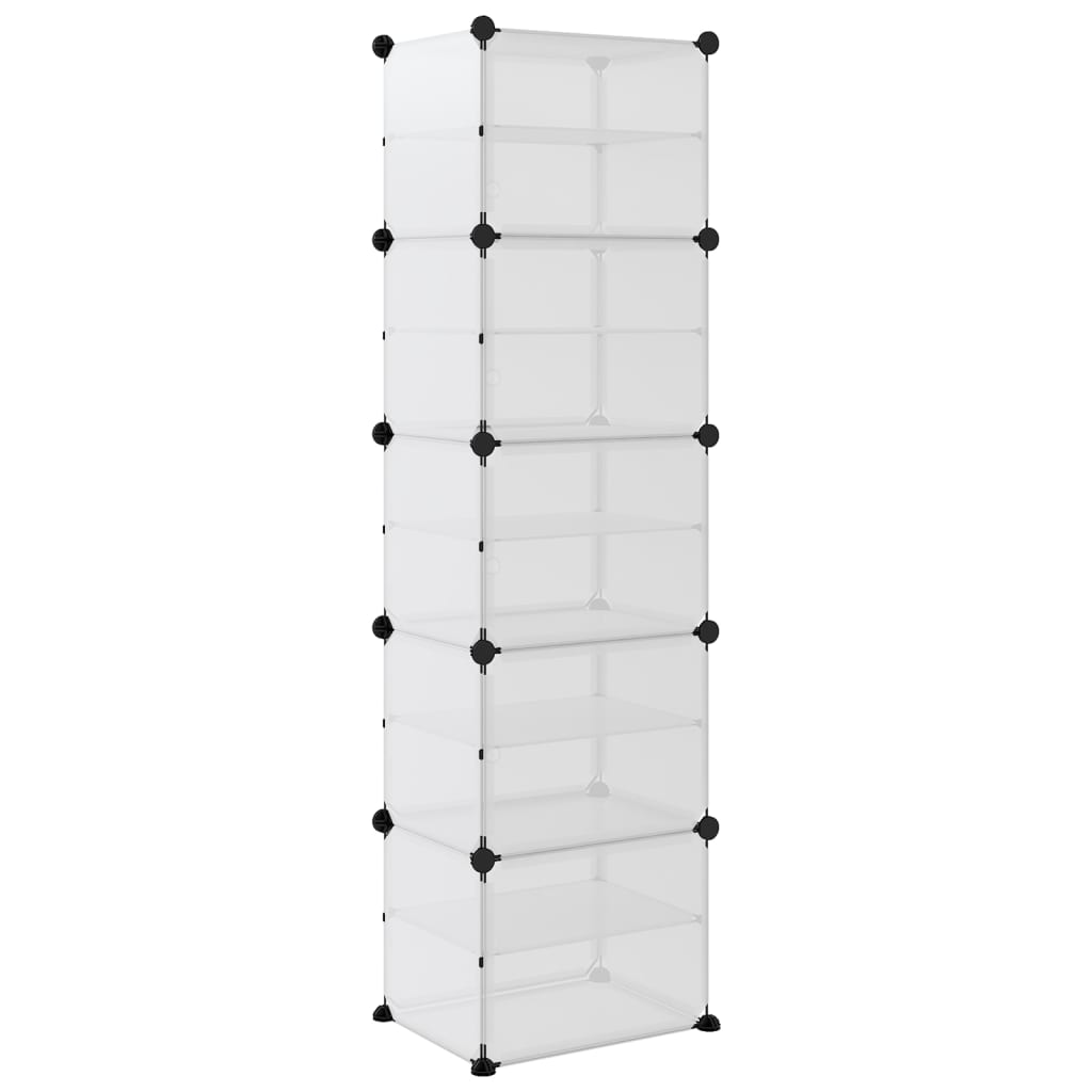 Scarpiera Trasparente 44x31,5x153,5 cm in PP - homemem39