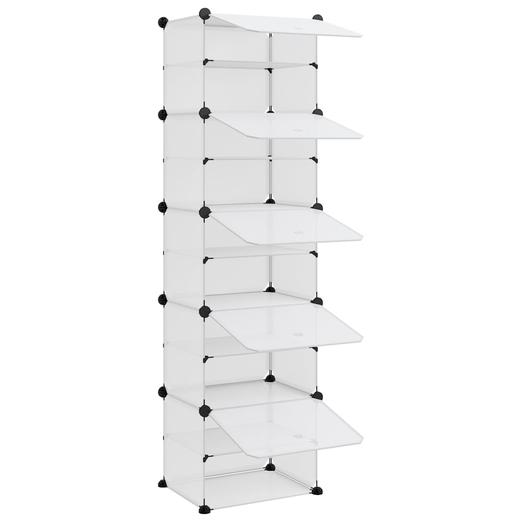 Scarpiera Trasparente 44x31,5x153,5 cm in PP - homemem39