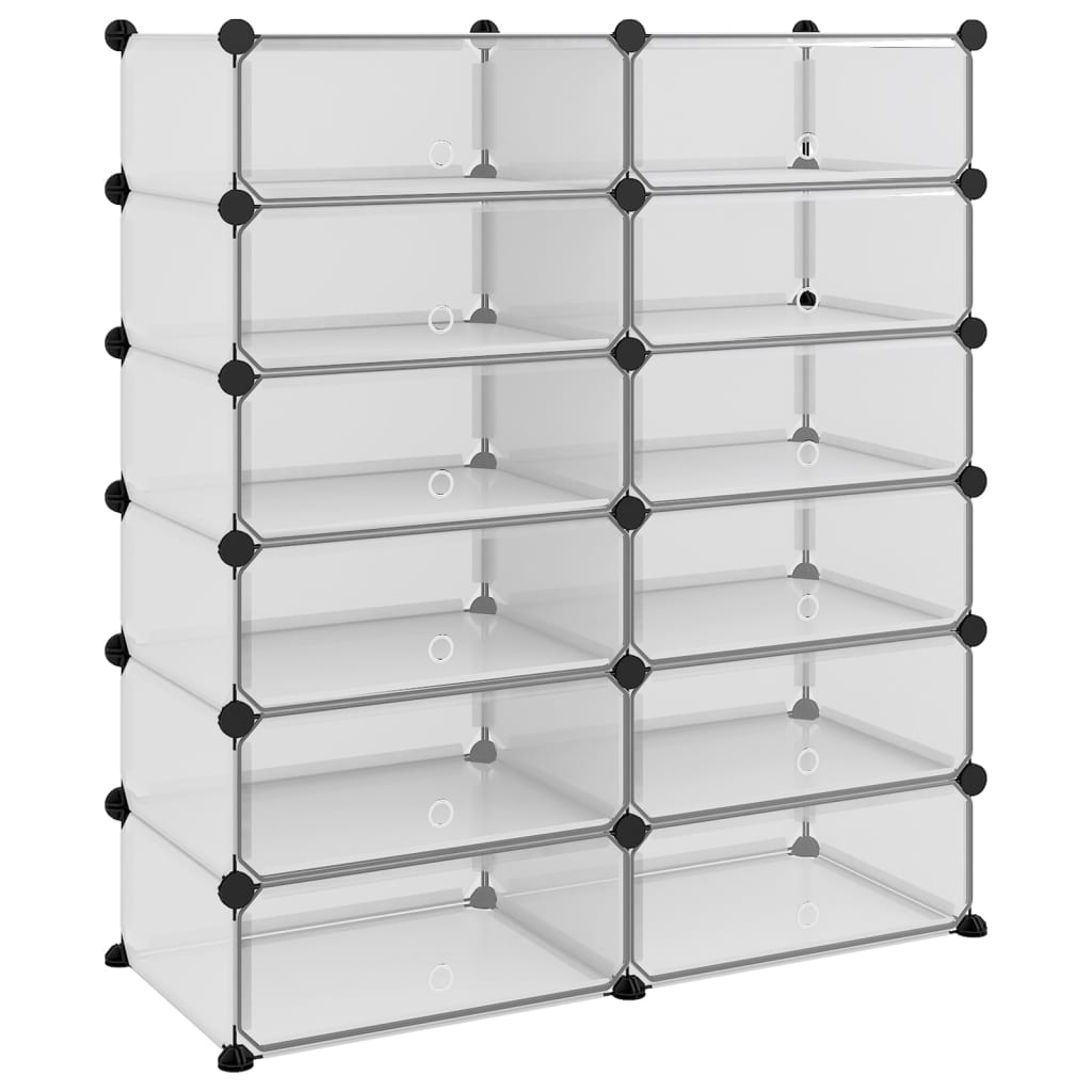 Scarpiera Trasparente 94,5x36,5x106 cm in PP - homemem39